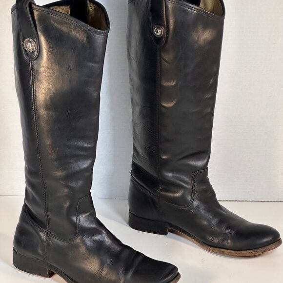 Frye Black Leather Boots Women's size 7.5 - Picture 14 of 16